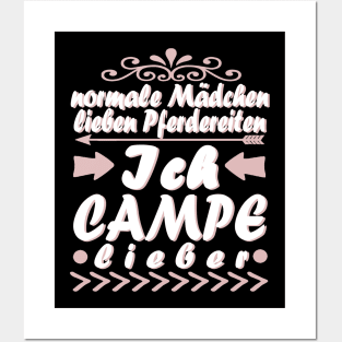 Campen Mädchen Sprüche Geschenk Zelten Posters and Art